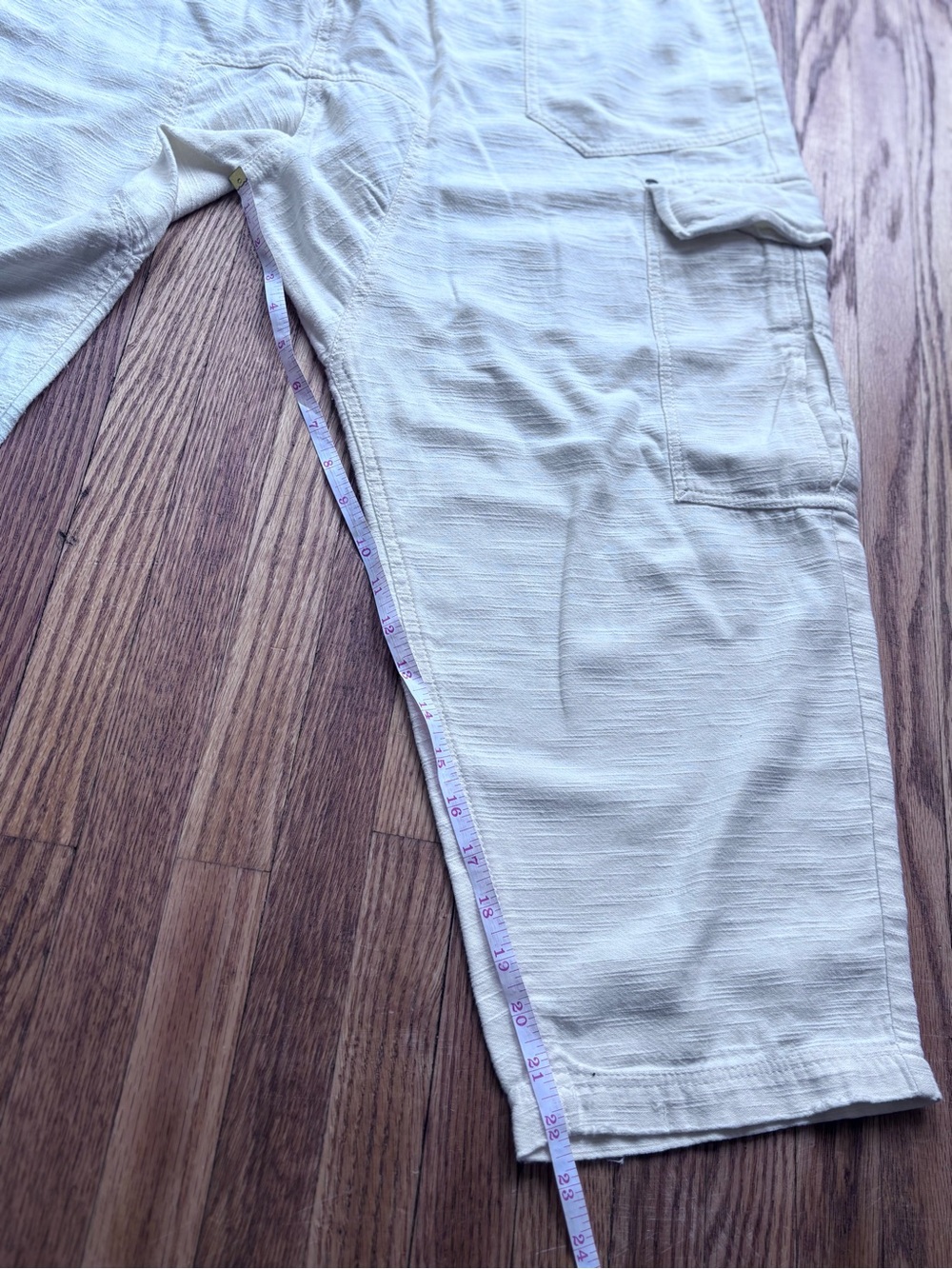NWT Free People Women's Cream Cargo Cotton Pants. Bay to breaker Pants - Picture 13 of 15